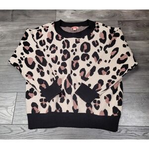 Women's EVRI Leopard Print Long Sleeve Sweater Size 0X
